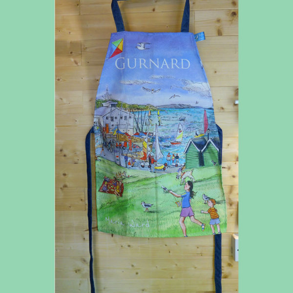 Gurnard Bay apron sewn on the Isle of Wight