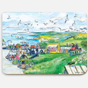281, placemat, isle of wight, chale, icecream van, 282, cyclists, motorbikes, camper van holidays