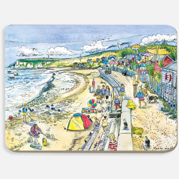 379 placemat, bembridge beach huts, isle of wight, IOW, whitecliff bay.