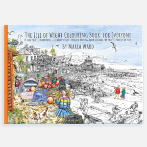 colouring book, 411, ventnor, holiday colouring, isle of wight, IOW, Steephill Cove, seaside colouring book,
