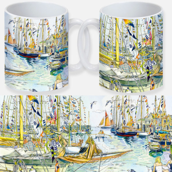 isle of wight, 192, gaffers at yarmouth, gaffers, yarmouth harbour, isle of wight mug