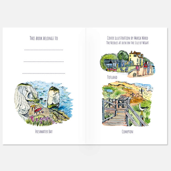 inside illustrations of freshwater bay on the isle of wight