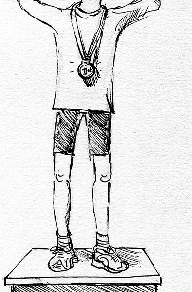 boy with medal