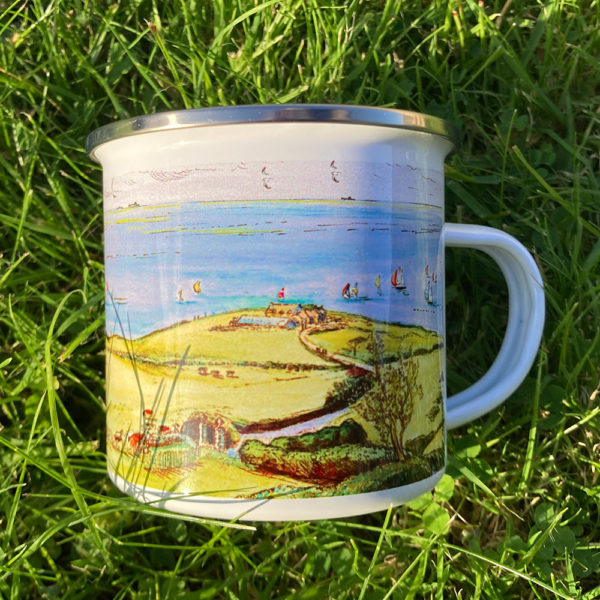 st catherines lighthouse on the isle of wight printed on a mug