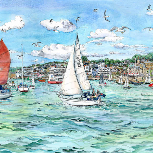 painting of cowes harbour